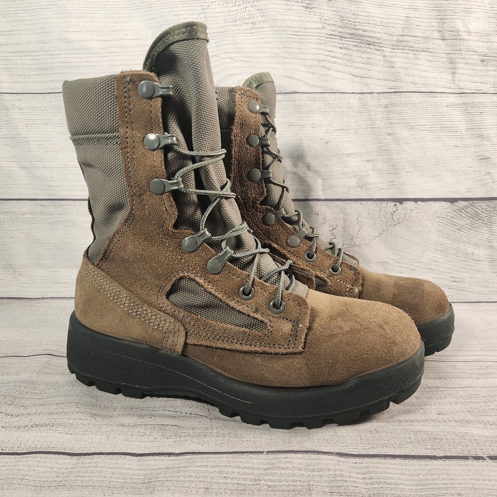 Belleville FAFTW Size 06.5 RF Flight Boots Coyote Brown Suede Vibram USA